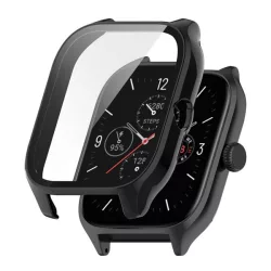   Műanyag keret (ütésálló + kijelzővédő üveg) FEKETE Amazfit GTS 4