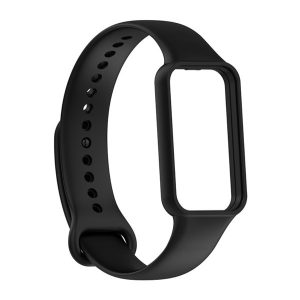 Pótszíj (egyedi méret, szilikon) FEKETE Amazfit Band 7