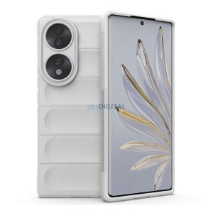 Szilikon telefonvédő (közepesen ütésálló, kamera védelem, 3D minta) FEHÉR Honor 70