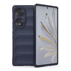   Szilikon telefonvédő (közepesen ütésálló, kamera védelem, 3D minta) SÖTÉTKÉK Honor 70