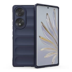 Szilikon telefonvédő (közepesen ütésálló, kamera védelem, 3D minta) SÖTÉTKÉK Honor 70