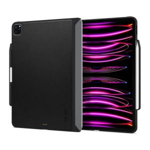 SPIGEN THIN FIT műanyag telefonvédő (matt, ultravékony, kameravédő, ceruza tartó) FEKETE Apple IPAD Pro 12.9 (2021), Apple IPAD Pro 12.9 (2022)