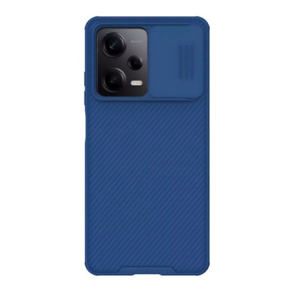 NILLKIN CAMSHIELD PRO műanyag telefonvédő (szilikon keret, közepesen ütésálló, kamera védelem, csíkos minta) SÖTÉTKÉK Xiaomi Poco X5 Pro 5G, Xiaomi Redmi Note 12 Pro