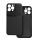 Műanyag telefonvédő (szilikon keret, közepesen ütésálló, beépített fémlemez, bőr hatású hátlap, csíkos minta) FEKETE Xiaomi Redmi Note 12 4G