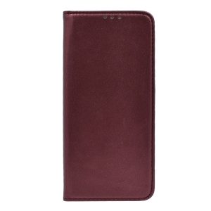 Tok álló, bőr hatású (FLIP, oldalra nyíló, asztali tartó funkció) BURGUNDY Xiaomi Redmi Note 12 Pro Plus