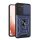 Defender műanyag telefonvédő (közepesen ütésálló, szilikon belső, telefontartó gyűrű, kamera védelem) SÖTÉTKÉK Samsung Galaxy S23 Plus (SM-S916)