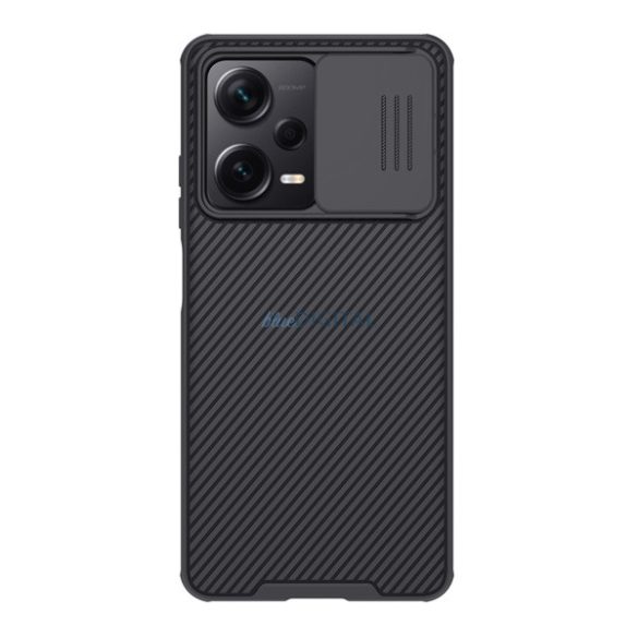 NILLKIN CAMSHIELD PRO műanyag telefonvédő (szilikon keret, közepesen ütésálló, kamera védelem, csíkos minta) FEKETE Xiaomi Redmi Note 12 Pro Plus
