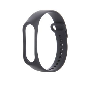 Pótszíj (egyedi méret, szilikon) FEKETE Xiaomi MI Band 4, Xiaomi MI Band 3