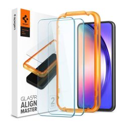   SPIGEN ALM FC képernyővédő üveg 2db (2.5D, ujjlenyomatmentes, extra karcálló, 9H, ultravékony, színkiemelés) ÁTLÁTSZÓ Samsung Galaxy A54 5G (SM-A546)