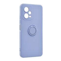   Szilikon telefonvédő (telefontartó gyűrű, mikrofiber plüss belső, beépített fémlemez, kamera védelem) LILA Xiaomi Redmi Note 12 5G, Xiaomi Poco X5 5G