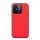 Műanyag telefonvédő (szilikon keret, közepesen ütésálló, beépített fémlemez, bőr hatású hátlap, csíkos minta) PIROS Xiaomi Redmi 12C