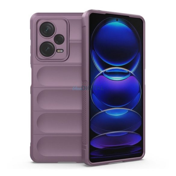 Szilikon telefonvédő (közepesen ütésálló, kamera védelem, 3D minta) LILA Xiaomi Redmi Note 12 Pro Plus