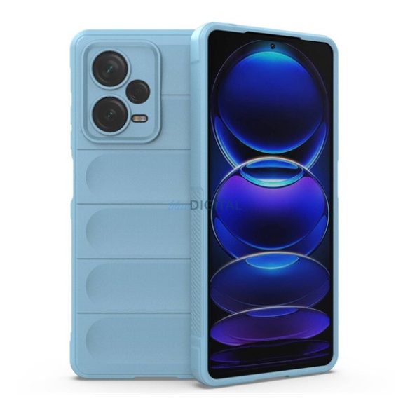 Szilikon telefonvédő (közepesen ütésálló, kamera védelem, 3D minta) VILÁGOSKÉK Xiaomi Redmi Note 12 Pro Plus