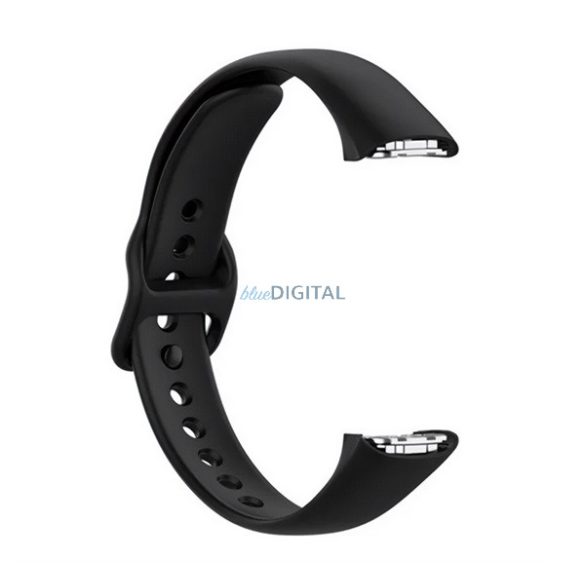 Pótszíj (egyedi méret, szilikon) FEKETE Samsung Galaxy Fit Sport (SM-R370)