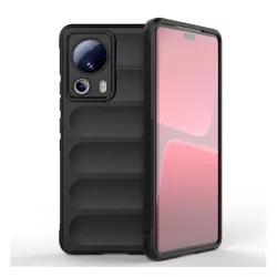   Szilikon telefonvédő (közepesen ütésálló, kamera védelem, 3D minta) FEKETE Xiaomi 13 Lite