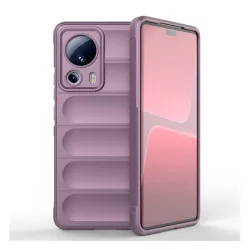   Szilikon telefonvédő (közepesen ütésálló, kamera védelem, 3D minta) LILA Xiaomi 13 Lite