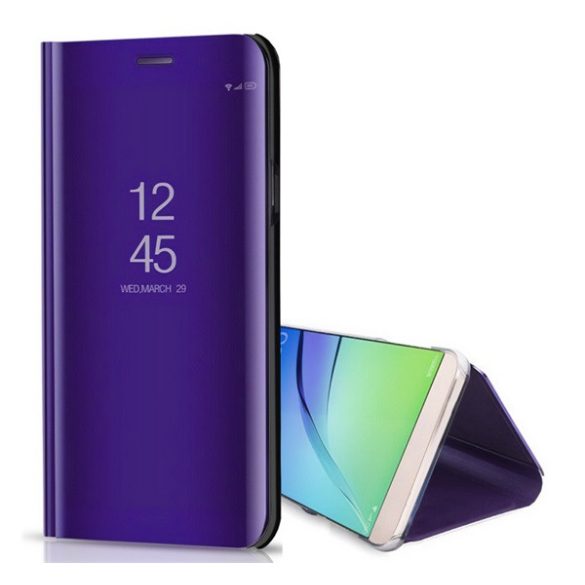 Tok álló (aktív FLIP, oldalra nyíló, asztali tartó funkció, tükrös felület, Mirror View Case) LILA Honor Magic5 Lite 5G