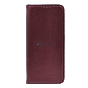 Tok álló, bőr hatású (FLIP, oldalra nyíló, asztali tartó funkció) BURGUNDY Xiaomi Redmi Note 12 Pro