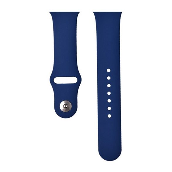 DEVIA DELUXE SPORT pótszíj (egyedi méret, nagy, szilikon, állítható) SÖTÉTKÉK Apple Watch Series 4 44mm, Apple Watch Series 5 44mm, Apple Watch Series 1 42mm, Apple Watch Series 2 42mm, Apple Watch Series 3 42mm, Apple Watch Series 6 44mm, Apple Wa