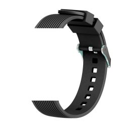   DEVIA DELUXE SPORT pótszíj (univerzális, 22mm, szilikon, állítható, csíkos) FEKETE 