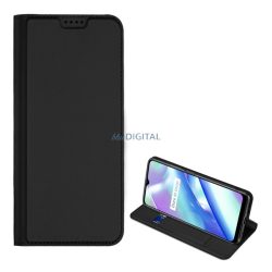   DUX DUCIS SKIN PRO tok álló, bőr hatású (FLIP, oldalra nyíló, bankkártya tartó, asztali tartó funkció) FEKETE Realme C33