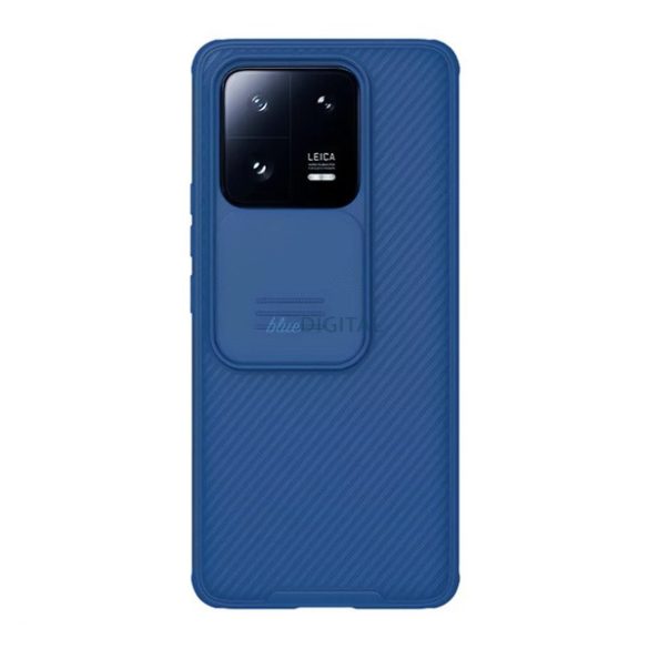 NILLKIN CAMSHIELD PRO műanyag telefonvédő (szilikon keret, közepesen ütésálló, kamera védelem, csíkos minta) SÖTÉTKÉK Xiaomi 13 Pro