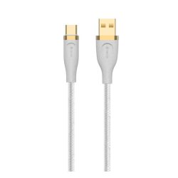  DEVIA STAR adatkábel (USB - Type-C, 2.4A, gyorstöltő, 150cm) FEHÉR 