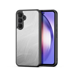   DUX DUCIS AIMO műanyag telefonvédő (közepesen ütésálló, szilikon keret, kamera védelem, matt, hullám minta) FEKETE Samsung Galaxy A54 5G (SM-A546)