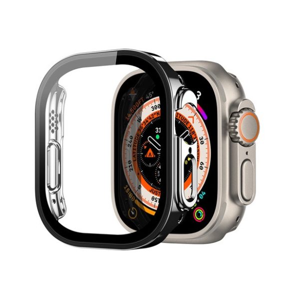 DUX DUCIS HAMO műanyag keret (BUMPER, közepesen ütésálló, fém hatás) FEKETE Apple Watch Ultra 49mm