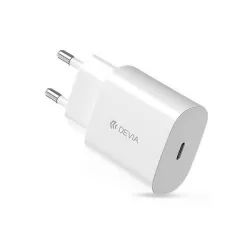   DEVIA SMART hálózati töltő Type-C aljzat (25W, PD gyorstöltő) FEHÉR