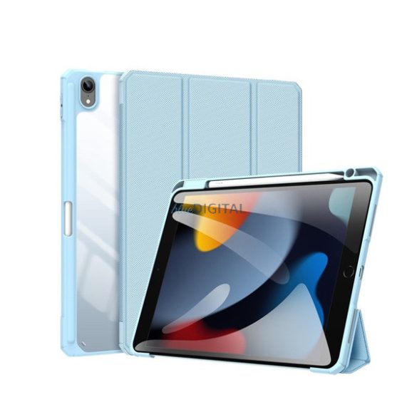 DUX DUCIS TOBY tok álló, bőr hatású (aktív FLIP, oldalra nyíló, TRIFOLD, asztali tartó, ceruza tartó) VILÁGOSKÉK Apple IPAD 11 (2025), IPAD 10.9 (2022)