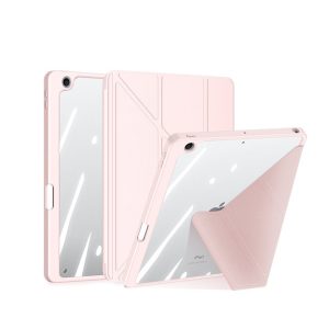 DUX DUCIS MAGI ORIGAMI tok álló, bőr hatású (aktív FLIP, oldalra nyíló, TRIFOLD, asztali tartó, ceruza tartó) RÓZSASZÍN Apple IPAD 10.9 (2022)