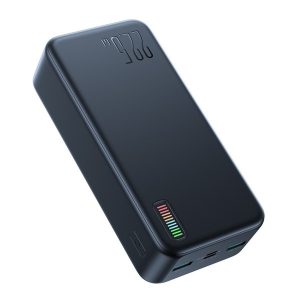 JOYROOM vésztöltő 2 USB+Type-C+microUSB aljzat (30000mAh, 22.5W, gyorstöltő 3.0) FEKETE