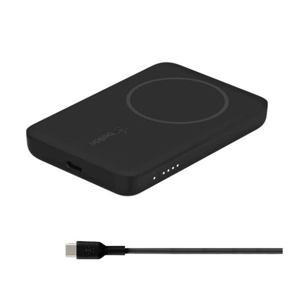 BELKIN BOOST CHARGE vésztöltő Type-C aljzat (2500mAh, 5W, wireless, MagSafe + Type-C kábel) FEKETE