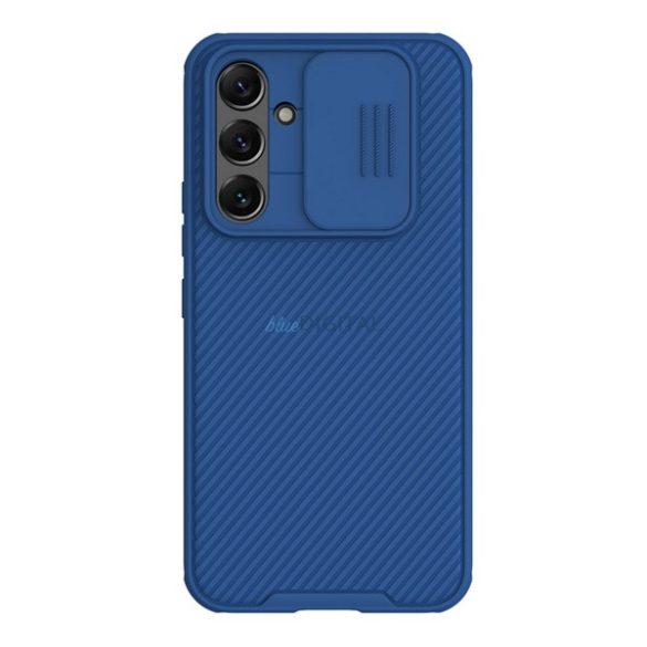 NILLKIN CAMSHIELD PRO műanyag telefonvédő (szilikon keret, közepesen ütésálló, kamera védelem, csíkos minta) SÖTÉTKÉK Samsung Galaxy A54 5G (SM-A546)