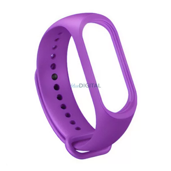 Pótszíj (egyedi méret, szilikon) LILA Xiaomi MI Band 4, MI Band 3