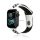 Pótszíj (egyedi méret, szilikon, lyukacsos, légáteresztő) FEHÉR / FEKETE Apple Watch Series 3 42mm, Apple Watch Series 4 44mm, Apple Watch Series 1 42mm, Apple Watch Series 2 42mm, Apple Watch