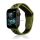 Pótszíj (egyedi méret, szilikon, lyukacsos, légáteresztő) SÖTÉTZÖLD / FEKETE Apple Watch Series 1 42mm, Apple Watch Series 2 42mm, Apple Watch Series SE 2 44mm, Apple Watch Series 7 45mm, App
