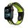 Pótszíj (egyedi méret, szilikon, lyukacsos, légáteresztő) ZÖLD / FEKETE Apple Watch Series 1 42mm, Apple Watch Series 2 42mm, Apple Watch Series SE 2 44mm, Apple Watch Series 7 45mm, Apple Watc
