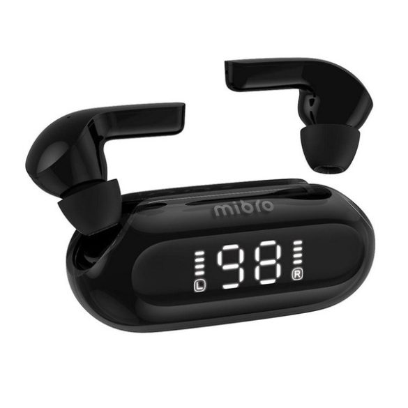 MIBRO EARBUDS 3 bluetooth fülhallgató SZTEREO (v5.3, TWS, mikrofon, zajszűrő, LED kijelző + töltőtok) FEKETE