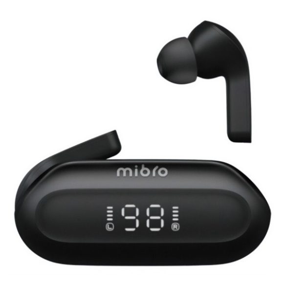 MIBRO EARBUDS 3 bluetooth fülhallgató SZTEREO (v5.3, TWS, mikrofon, zajszűrő, LED kijelző + töltőtok) FEKETE