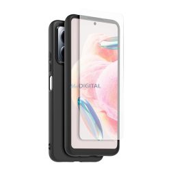   MADE FOR XIAOMI szilikon telefonvédő (ultravékony, matt + képernyővédő üveg) FEKETE Xiaomi Redmi Note 12 4G