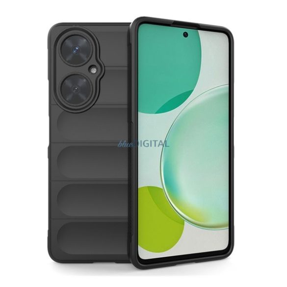 Szilikon telefonvédő (közepesen ütésálló, kamera védelem, 3D minta) FEKETE Huawei Nova 11i