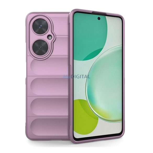 Szilikon telefonvédő (közepesen ütésálló, kamera védelem, 3D minta) LILA Huawei Nova 11i