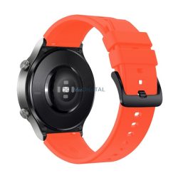   Pótszíj (univerzális, 22mm, szilikon, fekete csat) NARANCSSÁRGA