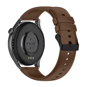 Pótszíj (univerzális, 20 mm, szilikon, állítható, fekete csat) SÖTÉTBARNA Garmin Forerunner 245, Garmin Forerunner 245 Music, Garmin Venu Sq Music, Amazfit GTS 4, Huawei Watch D, Samsung Galax