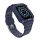 Pótszíj (egyedi méret, szilikon, közepesen ütésálló, állítható + szilikon keret) SÖTÉTKÉK Apple Watch Series 4 44mm, Apple Watch Series 3 42mm, Apple Watch Series 6 44mm, Apple Watch Ser