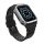 Pótszíj (egyedi méret, szilikon, közepesen ütésálló, állítható + szilikon keret) FEKETE / EZÜST Apple Watch Series 8 41mm, Apple Watch Series 6 40mm, Apple Watch Series 1 38mm, Apple Watch