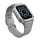Pótszíj (egyedi méret, szilikon, közepesen ütésálló, állítható + szilikon keret) SZÜRKE / EZÜST Apple Watch Series 7 45mm, Apple Watch Series SE 2 44mm, Apple Watch Series 1 42mm, Apple W