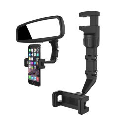   Autós tartó (visszapillantó tükörre, 360°, 50-100mm széles) FEKETE/SZÜRKE